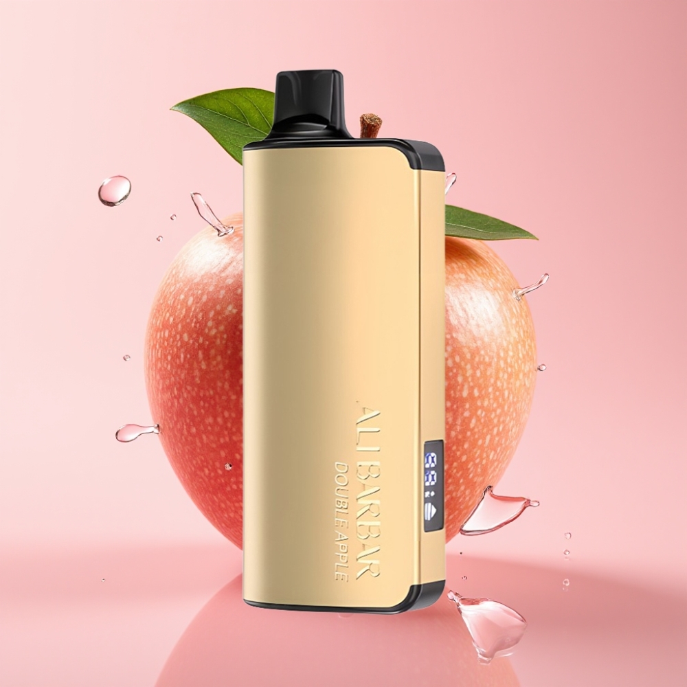 Alibarbar Ingot 9000 Puffs Jednokratna Vape Dvostruka Jabuka, 22ml i 2350mAh