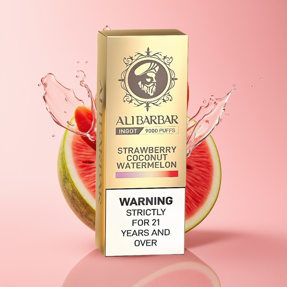 Alibarbar Ingot 9000 Puffs Jednokratna Vape Jagoda Kokos Lubenica 22ml 2350mAh