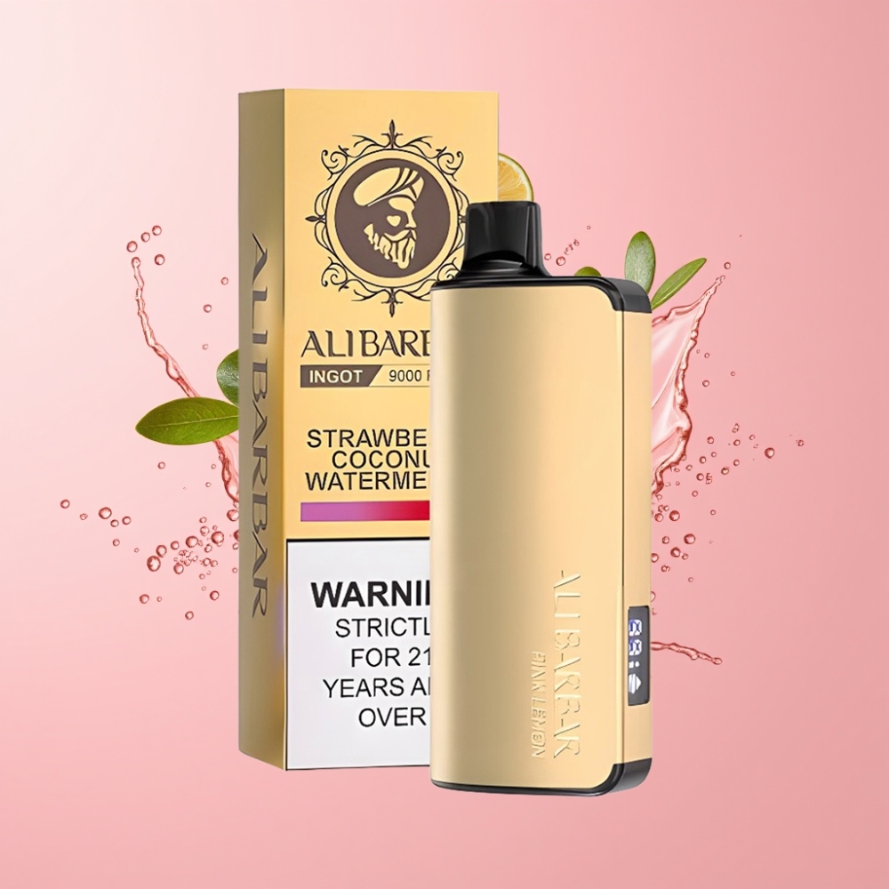 Alibarbar Ingot 9000 Puffs Jednokratna Vape Ružičasti Limun 22ml
