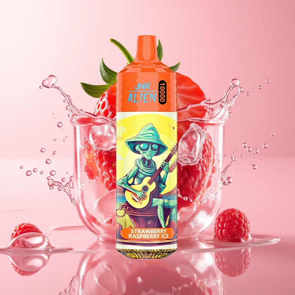 JNR Alien 10000 Puffs Disposable Vape Jagoda Malina Led 850mAh Type-C