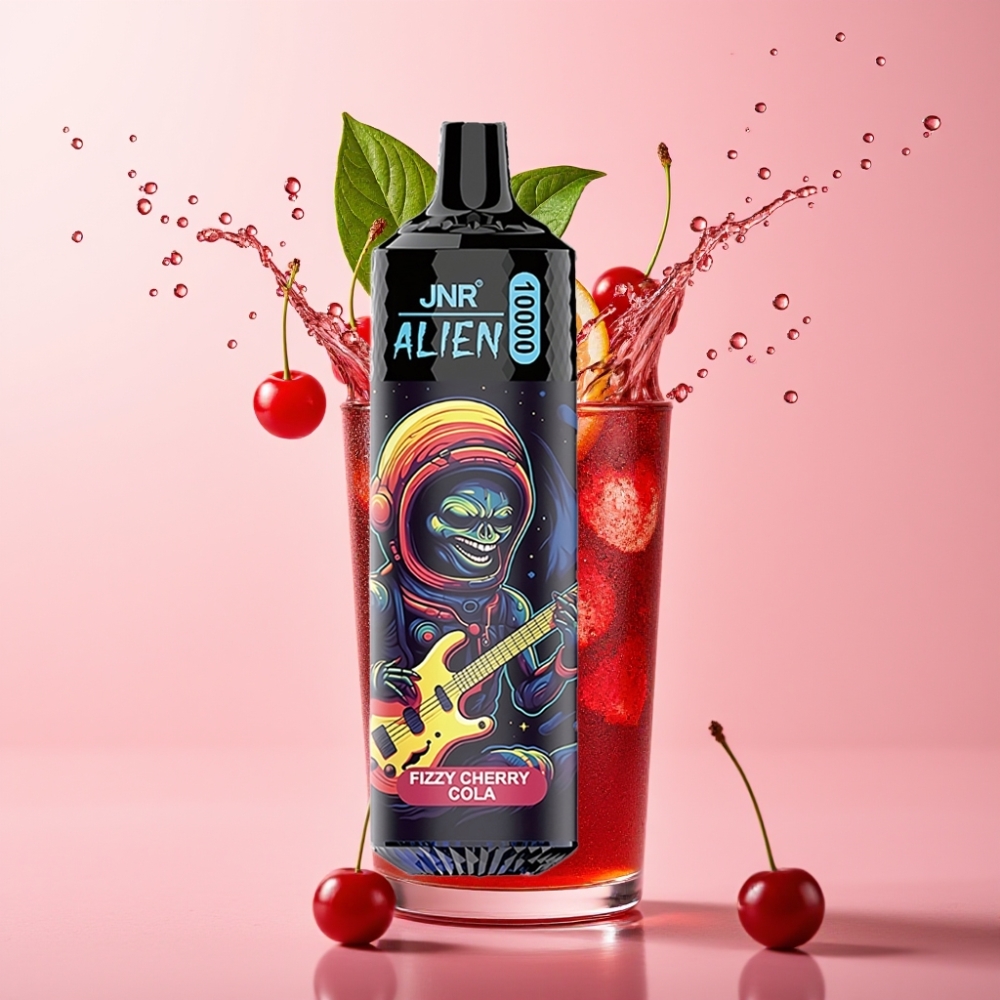 JNR Alien 10000 Puffs Frizzy Cherry Cola 850mAh RGB JNR Alien 10000 Puffs 20ml Sporty Design