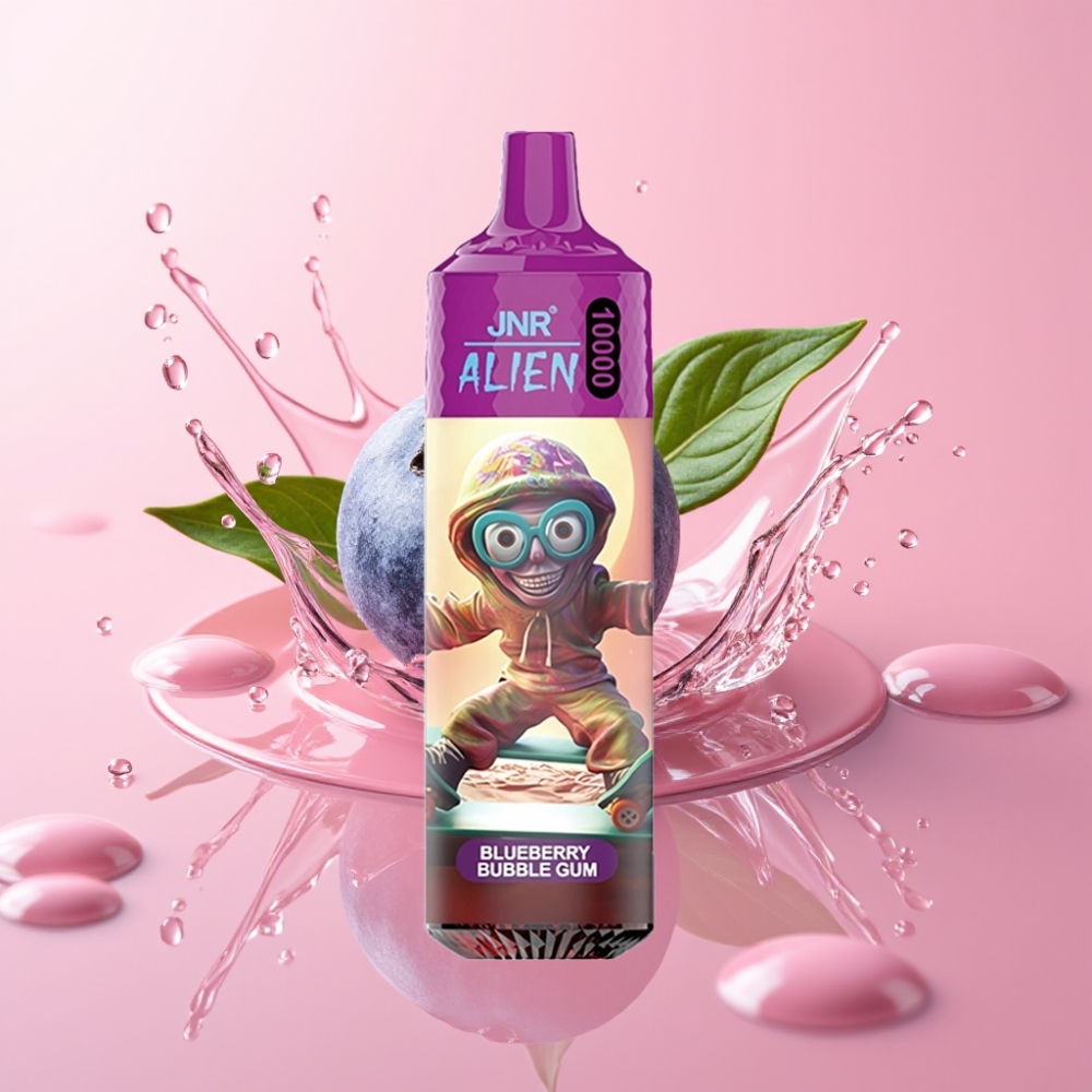 JNR Alien 10000 Puffs Jednokratna Vape Borovnica Bubble Gum 20ml RGB