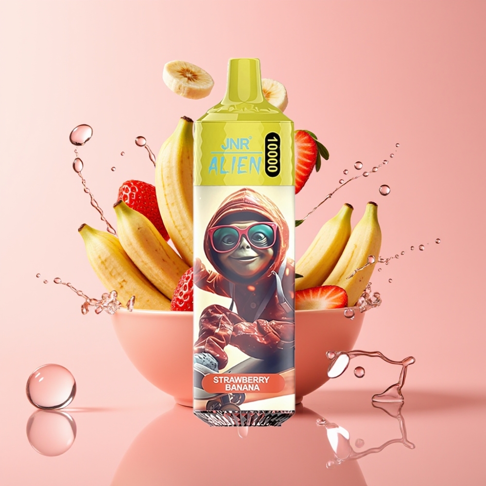 JNR Alien 10000 Puffs Jednokratna Vape Jagoda Banana, 850mAh, RGB LED