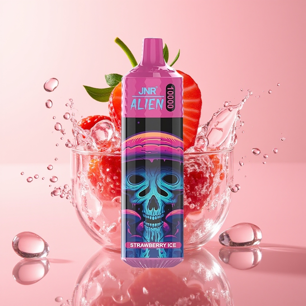 JNR Alien 10000 Puffs Jednokratna Vape Jagoda Led 850mAh JNR Alien 10000 Puffs RGB LED Sportski Dizajn