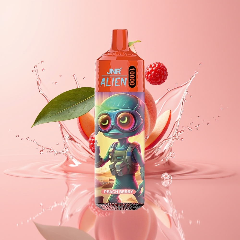 JNR Alien 10000 Puffs Jednokratna vape breskva i jagoda 20ml, Type-C