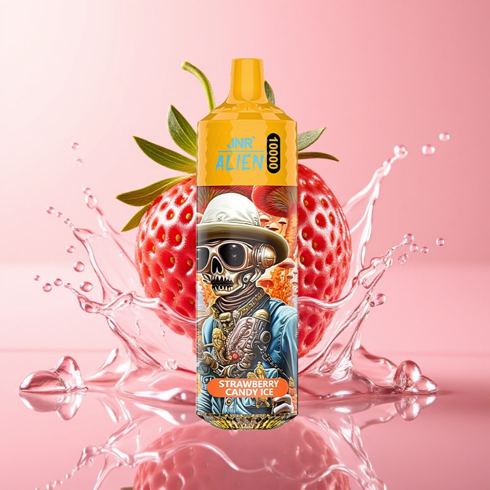 JNR Alien 10000 Puffs Jednokratni Vape Jagoda Slatkiše Led s 850mAh i RGB svjetlima