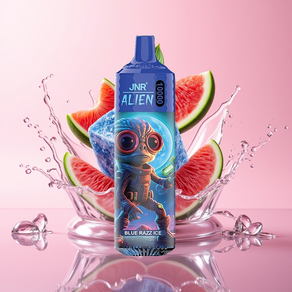 JNR Alien 10000 Puffs Jednokratni Vape Plavi razz led s 850mAh baterijom