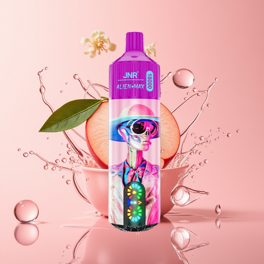 JNR Alien Max 18000 Puffs Disposable Vape Bijeli Breskva Razz – 28ml, 850mAh