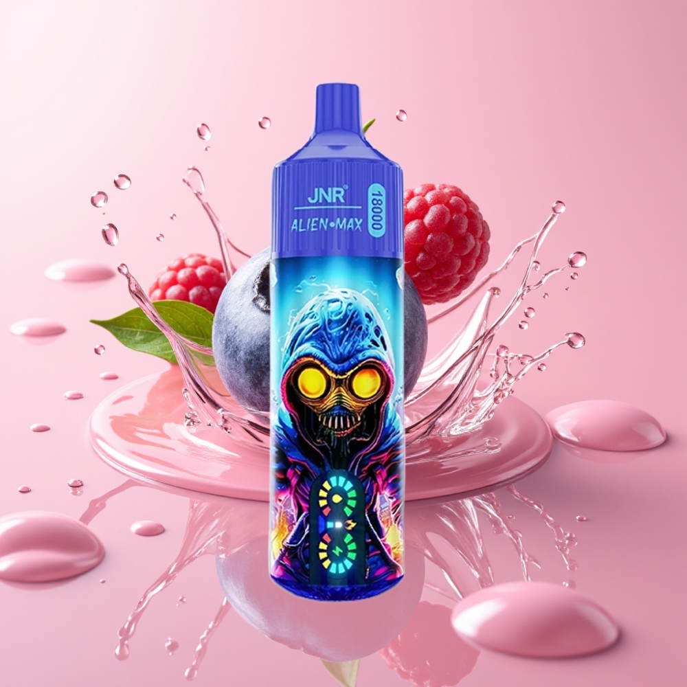 JNR Alien Max 18000 Puffs Disposable Vape Borovnica Bubblegum s LED Display