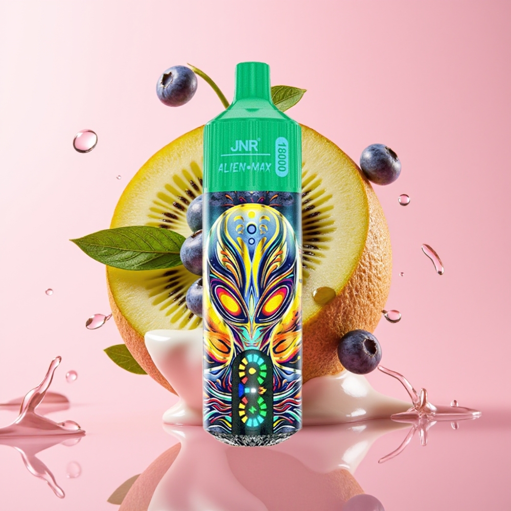 JNR Alien Max 18000 Puffs Disposable Vape Borovnica-Kivi s 28ml tekućine i Type-C punjenjem