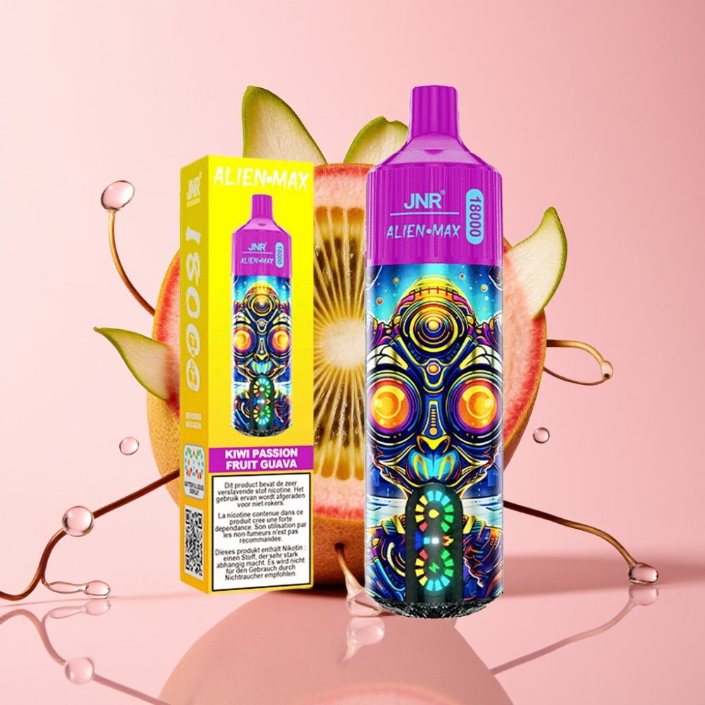 JNR Alien Max 18000 Puffs Disposable Vape Kivi Marakuja Guava, 28ml & 850mAh