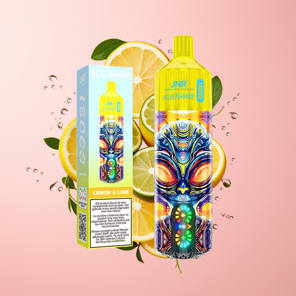 JNR Alien Max 18000 Puffs Disposable Vape Limun & Lime s 28ml tekućine i Type-C punjenjem