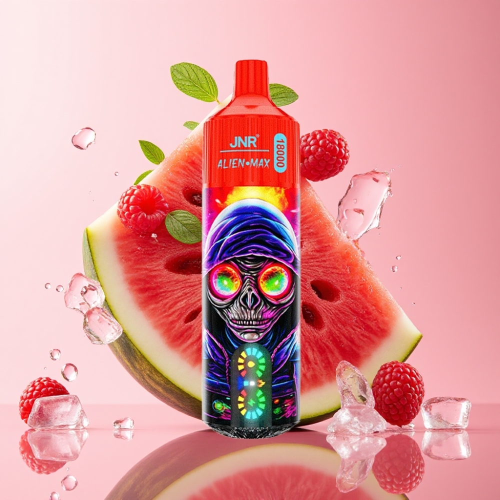 JNR Alien Max 18000 Puffs Disposable Vape Malina Lubenica Led s 28ml tekućine i 850mAh baterijom