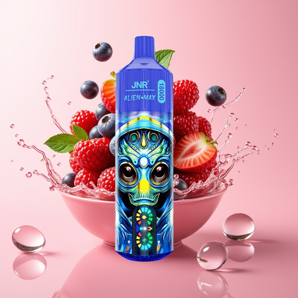 JNR Alien Max 18000 Puffs Disposable Vape Mješavina Bobica s LED zaslonom i 28ml tekućine