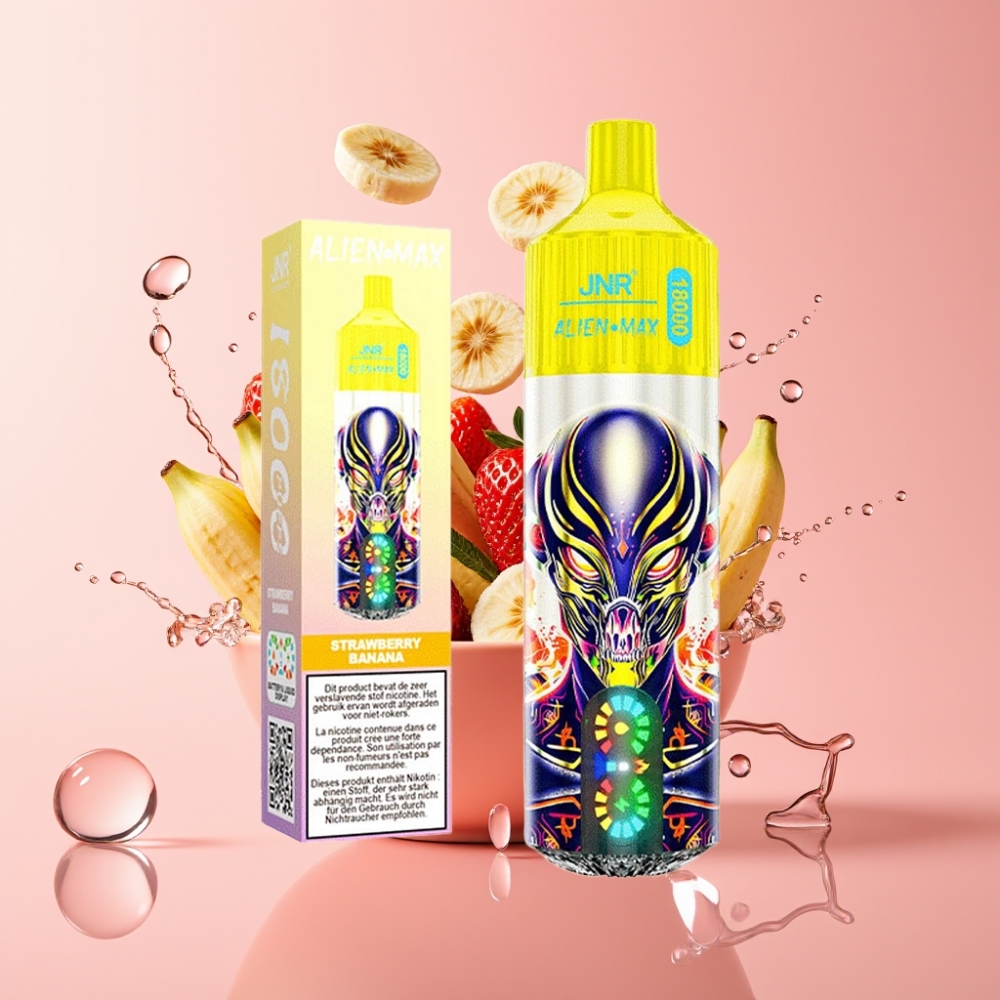 JNR Alien Max 18000 Puffs Jednokratna Vape Jagoda Banana, 28ml, 850mAh