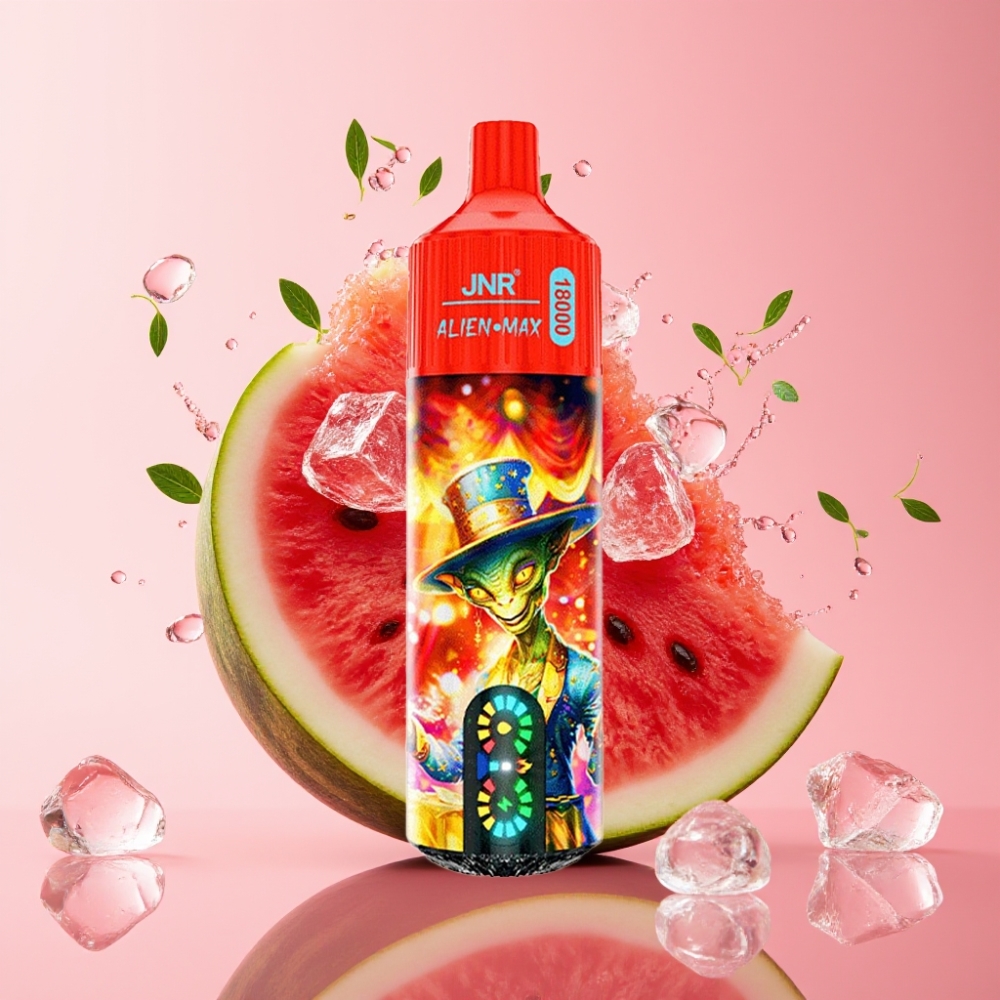 JNR Alien Max 18000 Puffs Jednokratna Vape Lubenica Led s 28ml Tekućine i Dual Mesh Coil