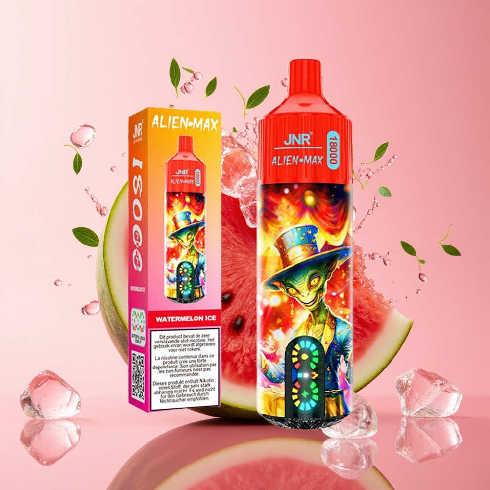 JNR Alien Max 18000 Puffs Jednokratna Vape Lubenica Led s 28ml Tekućine i Dual Mesh Coil