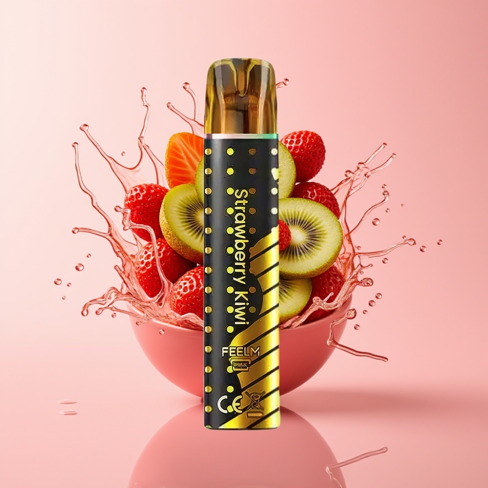 JNR Black&Golden 800 Puffs Disposable Vape Jagoda-Kivi 550mAh