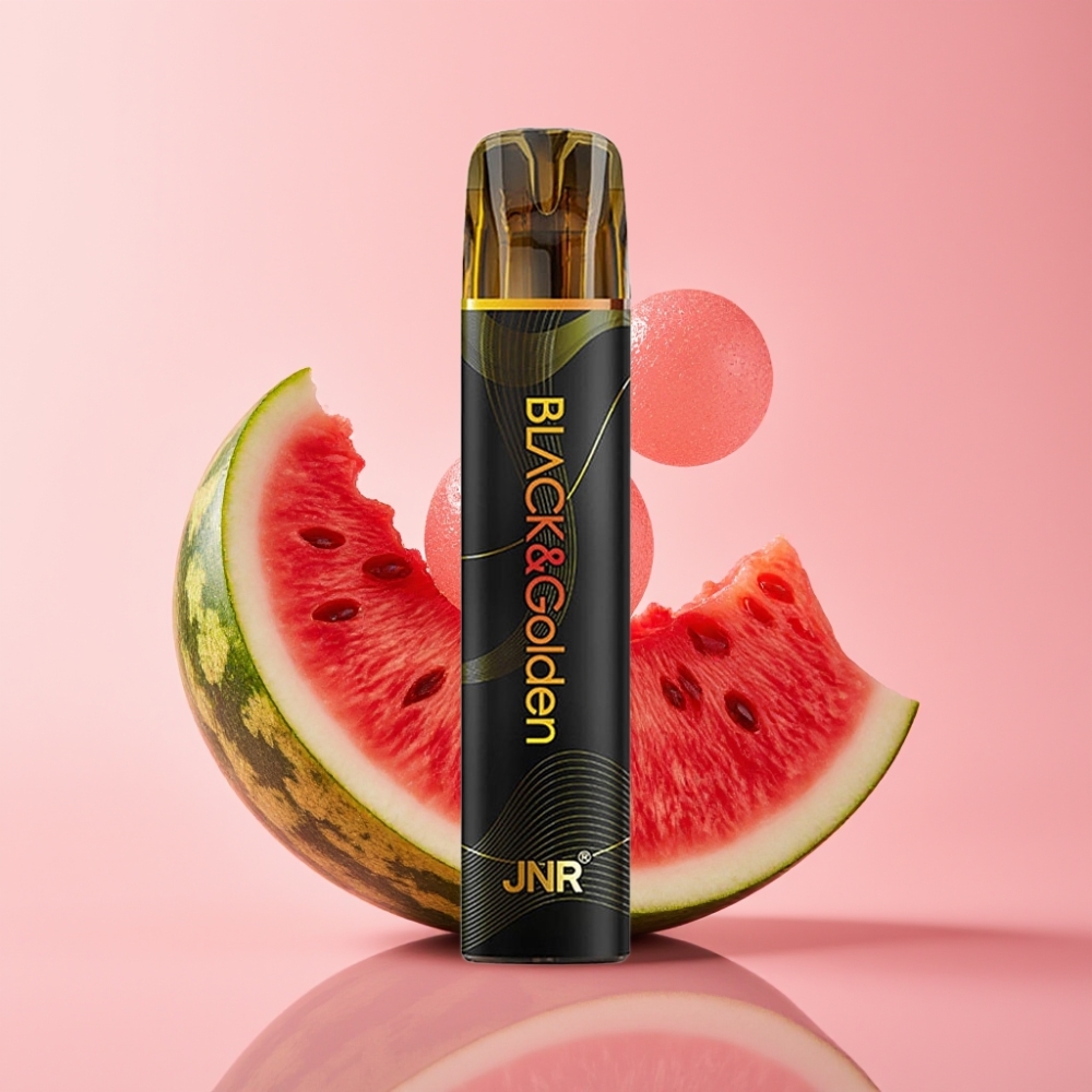 JNR Black&Golden 800 Puffs Jednokratna Vape Lubenica Bubble Gum 550mAh