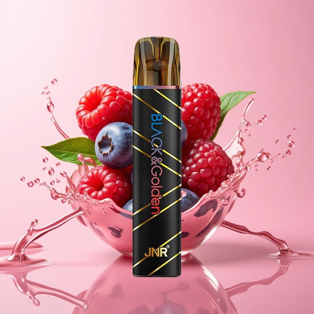 JNR Black&Golden 800 Puffs Jednokratna Vape Plava Jagoda-Kisela Malina 2ml