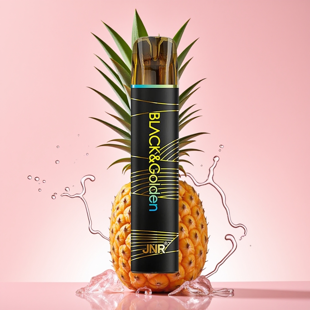 JNR Black&Golden 800 Puhova Jednokratna Vape Ananas Led 2ml JNR Black&Golden 800 Puhova Jednokratna Vape 550mAh