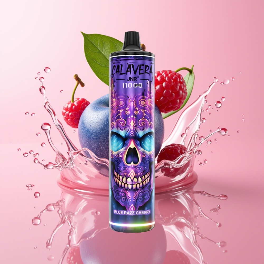 JNR Calavera 11000 Puffs Jednokratna Vape Plava Malina-Trešnja, 21ml, 850mAh