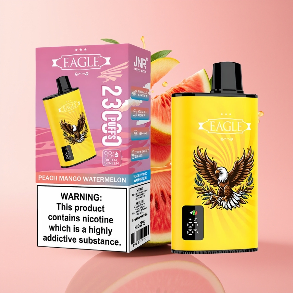 JNR EAGLE Smart 23000 Pufa Jednokratna Vape Breskva Mango Lubenica s Digitalnim Ekranom