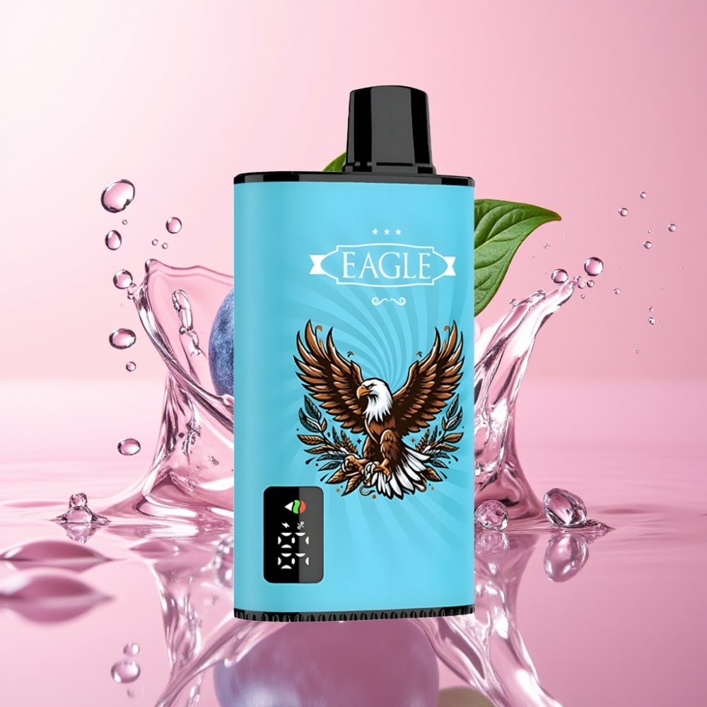 JNR EAGLE Smart 23000 Puffova Disposable Vape Borovnica Led s Digitalnim Ekranom i 1.0ohm Mesh Coil