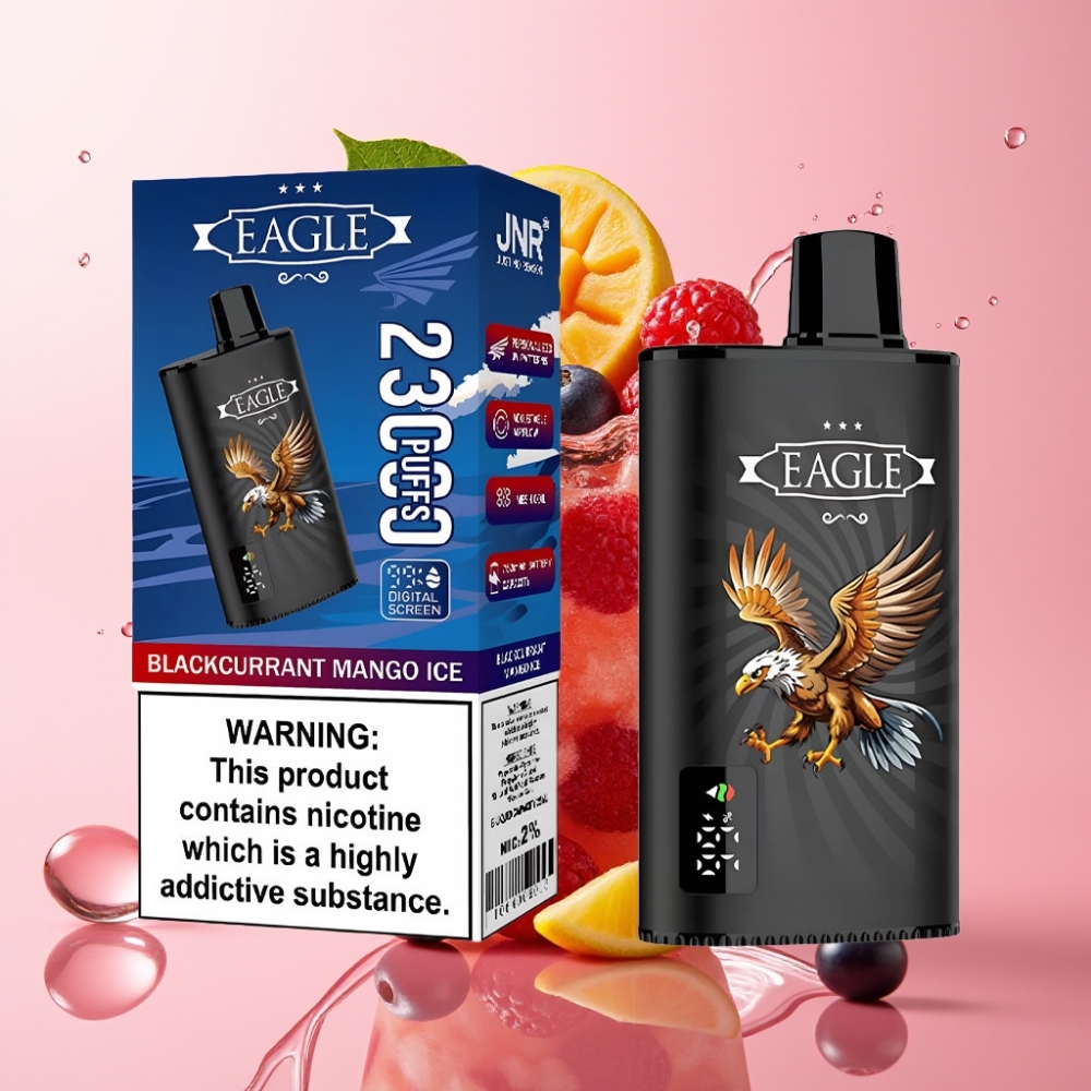 JNR EAGLE Smart 23000 Puffs Disposable Vape Crna Ribica Mango Led 25ml 2%