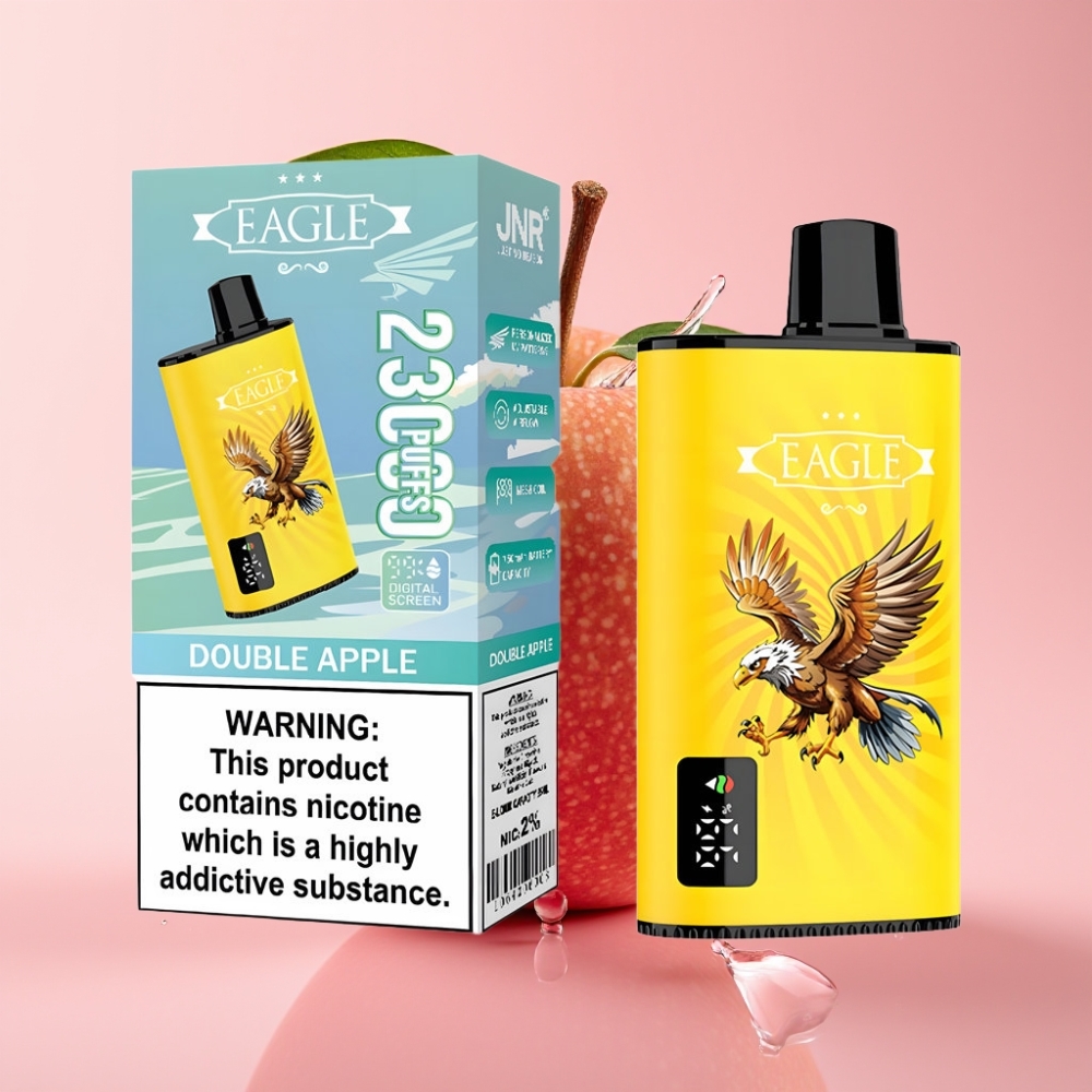 JNR EAGLE Smart 23000 Puffs Disposable Vape Dvostruka Jabuka s Digitalnim Ekranom