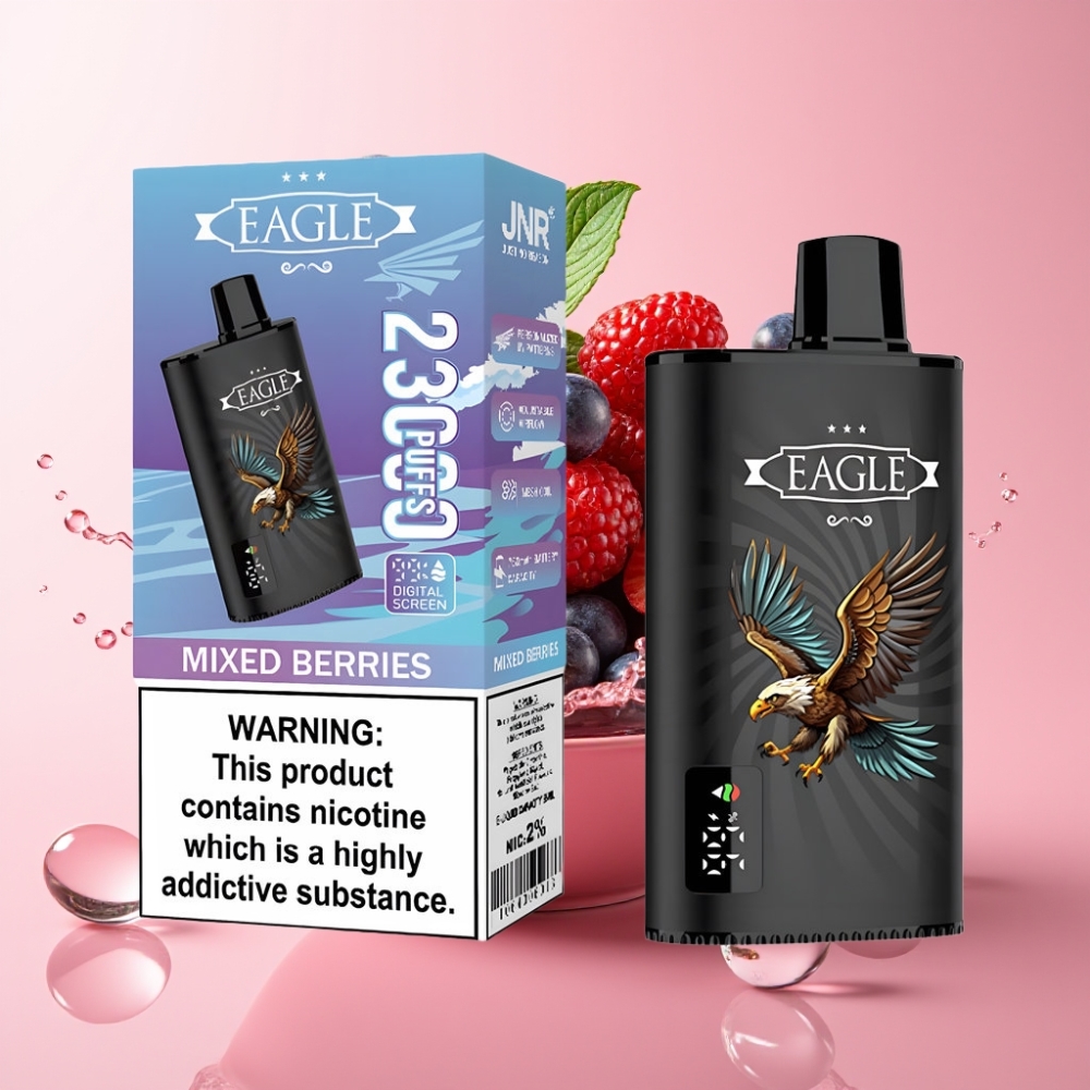 JNR EAGLE Smart 23000 Puffs Disposable Vape Mješovite Bobice s Digitalnim Ekranom i 1.0ohm Mesh Coil