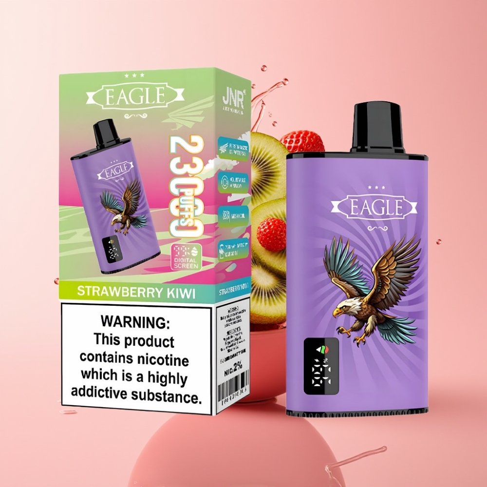 JNR EAGLE Smart 23000 Puffs Jednokratna Vape Jagoda-Kivi, Digitalni Ekran, 750mAh