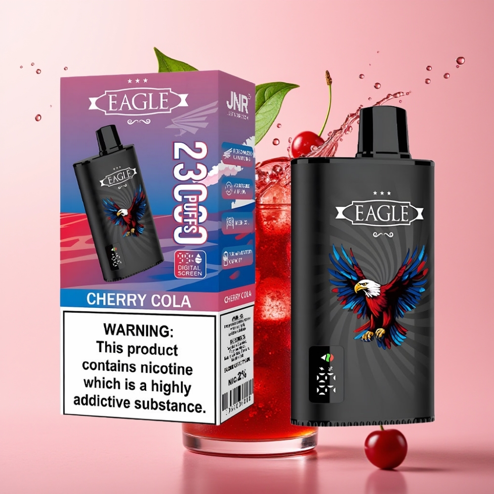 JNR EAGLE Smart 23000 Puffs Jednokratna Vape Trešnja Kola s Digitalnim Ekranom i 1.0ohm Mesh Coil