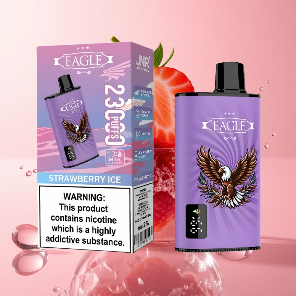 JNR EAGLE Smart 23000 Pufova Disposable Vape Jagoda Led s Digital Screen i 750mAh