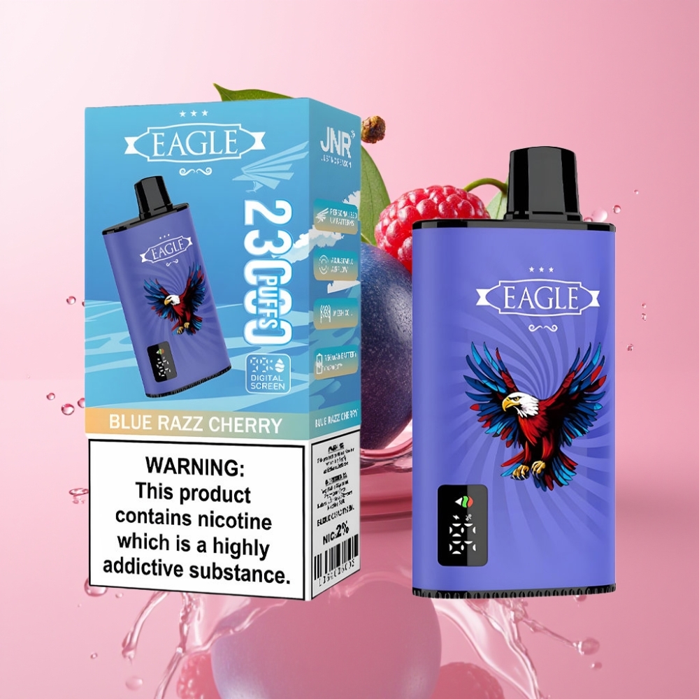 JNR EAGLE Smart 23000 Pufova Disposable Vape Plava Malina Trešnja s Digitalnim Ekranom