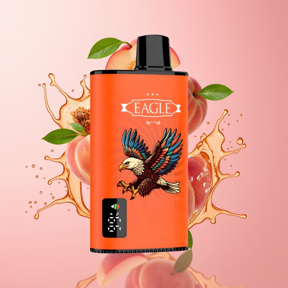 JNR EAGLE Smart 23000 Pufova Disposable Vape Sočne Breskve s Digitalnim Ekranom i 1.0ohm Mesh Coil