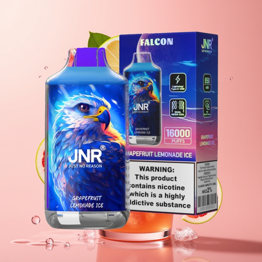 JNR Falcon 16000 Puffs Disposable Vape Grejpfrut Limunada Led 22ml