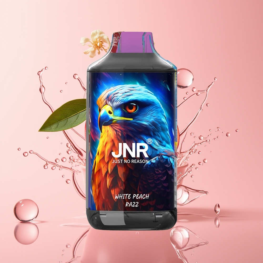 JNR Falcon 16000 Puffs Jednokratna Vape Bijela Breskva Razz 22ml JNR Falcon 16000 Puffs 850mAh Dual Mesh Coil