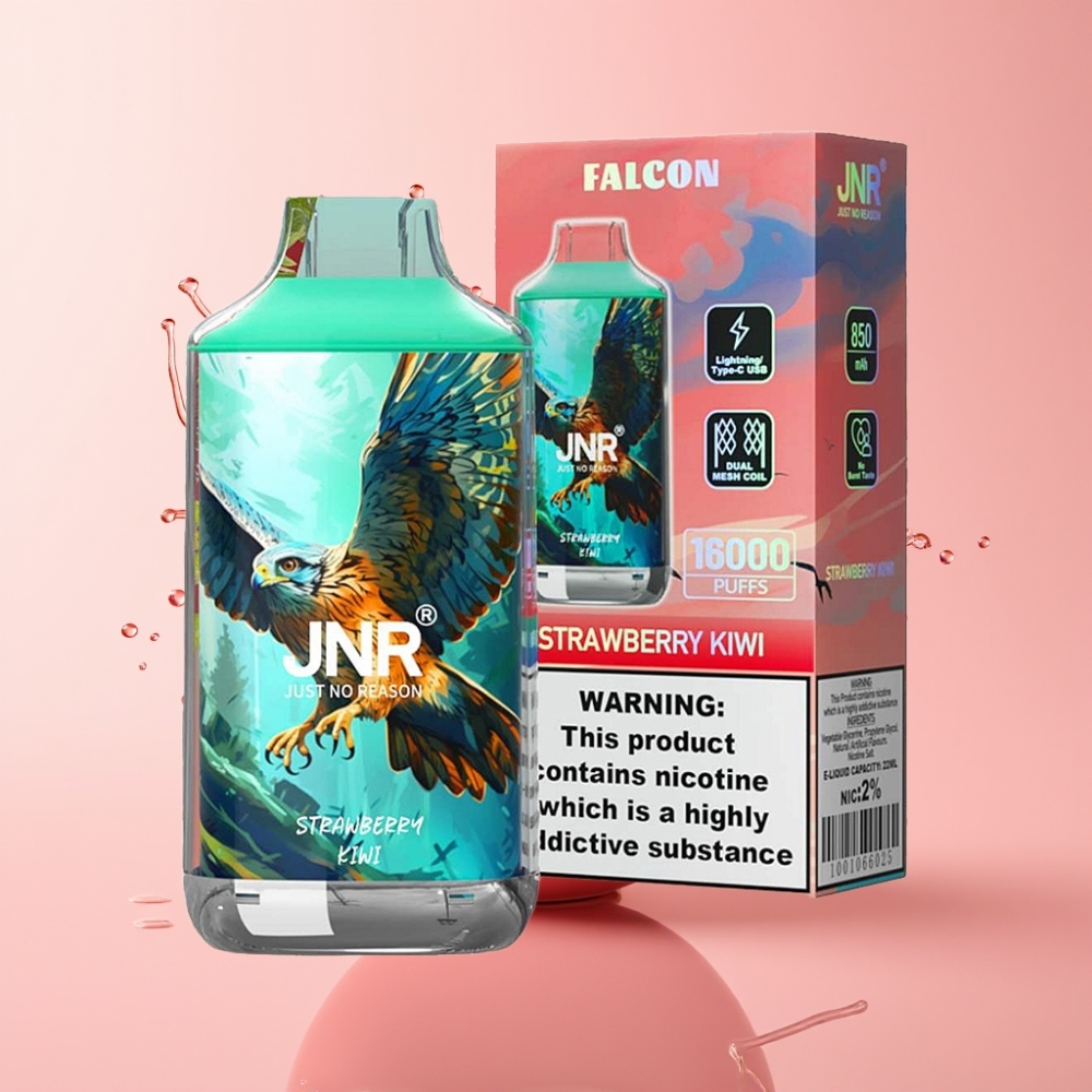 JNR Falcon 16000 Puffs Jednokratna vape jagoda-kiwi 22ml JNR Falcon 16000 Puffs 850mAh