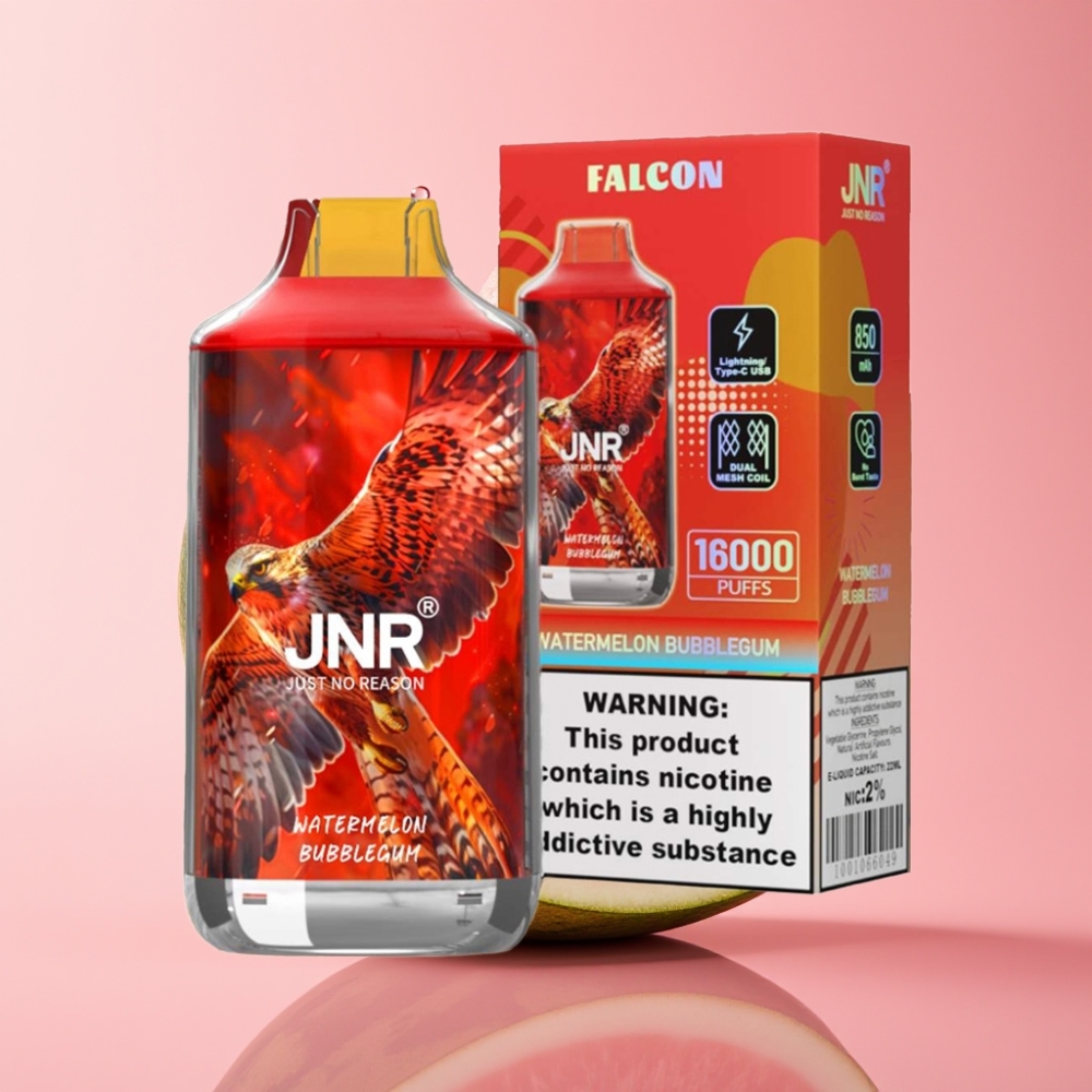 JNR Falcon 16000 Puffs Jednokratni Vape Lubenica Bubblegum 22ml JNR Falcon 16000 Puffs 850 mAh