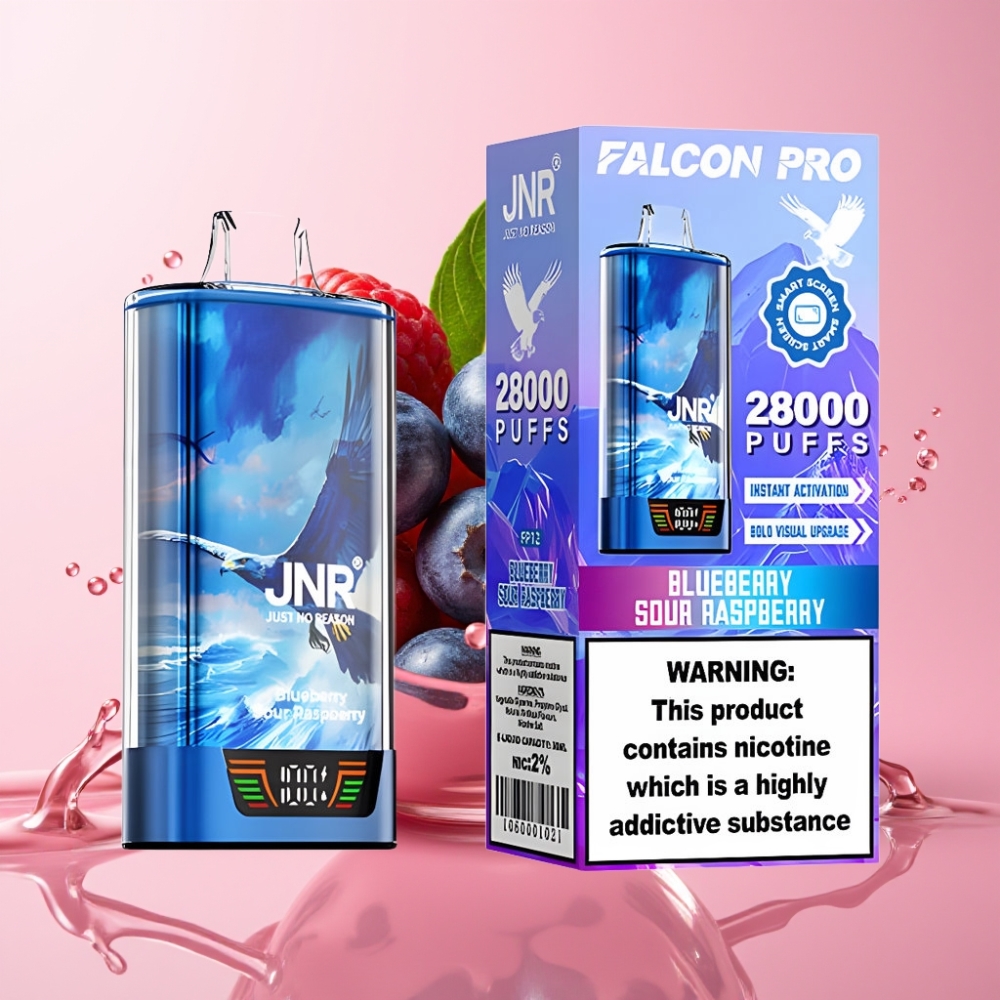 JNR Falcon Pro 28000 Jednokratna Vape Plava Jagoda-Kisela Malina, 30ml, 5% Nikotina