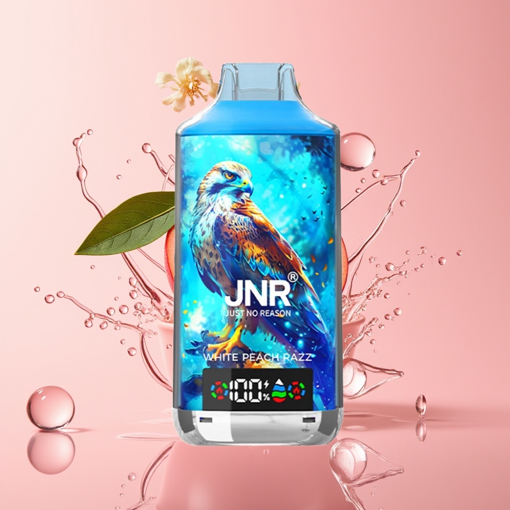 JNR Falcon X 18000 Puffs Bjelibreskva Malina Dual Mesh Coil 24ml JNR Falcon X 18000 Puffs 750mAh Type-C Bijela Breskva