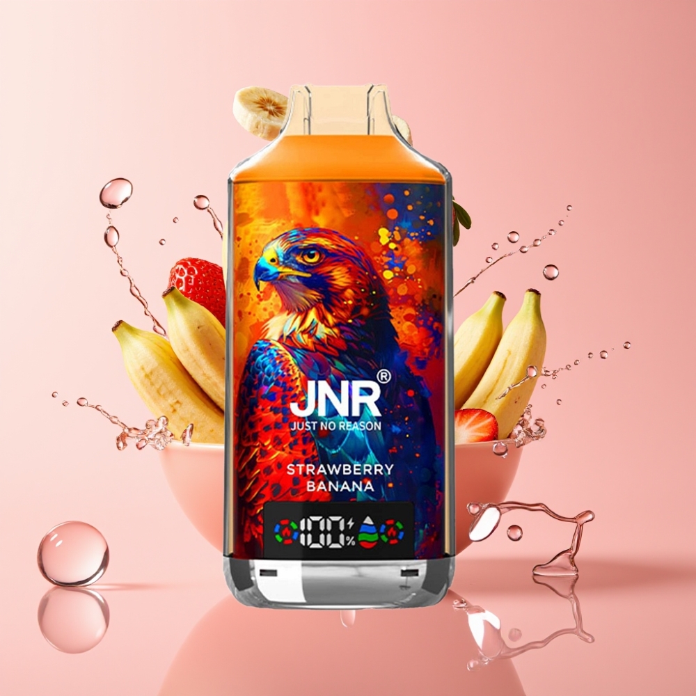 JNR Falcon X 18000 Puffs Jednokratna vape jagoda banana 24ml JNR Falcon X 18000 Puffs Dual Mesh Coil