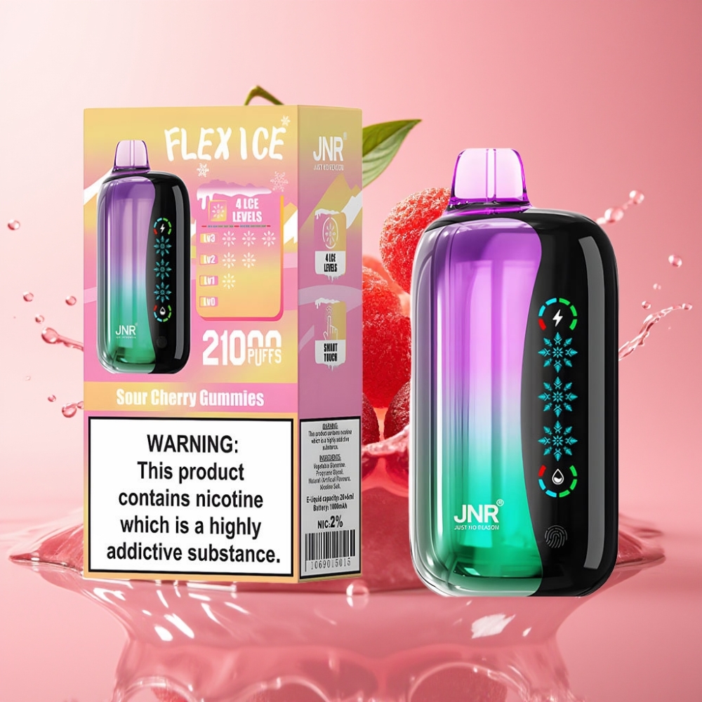 JNR Flex Ice 21000 Puffs Jednokratna Vape Kiseli Gumenjaci 26ml JNR Flex Ice 21000 Puffs Jednokratna Vape s Podesivim Zrakom