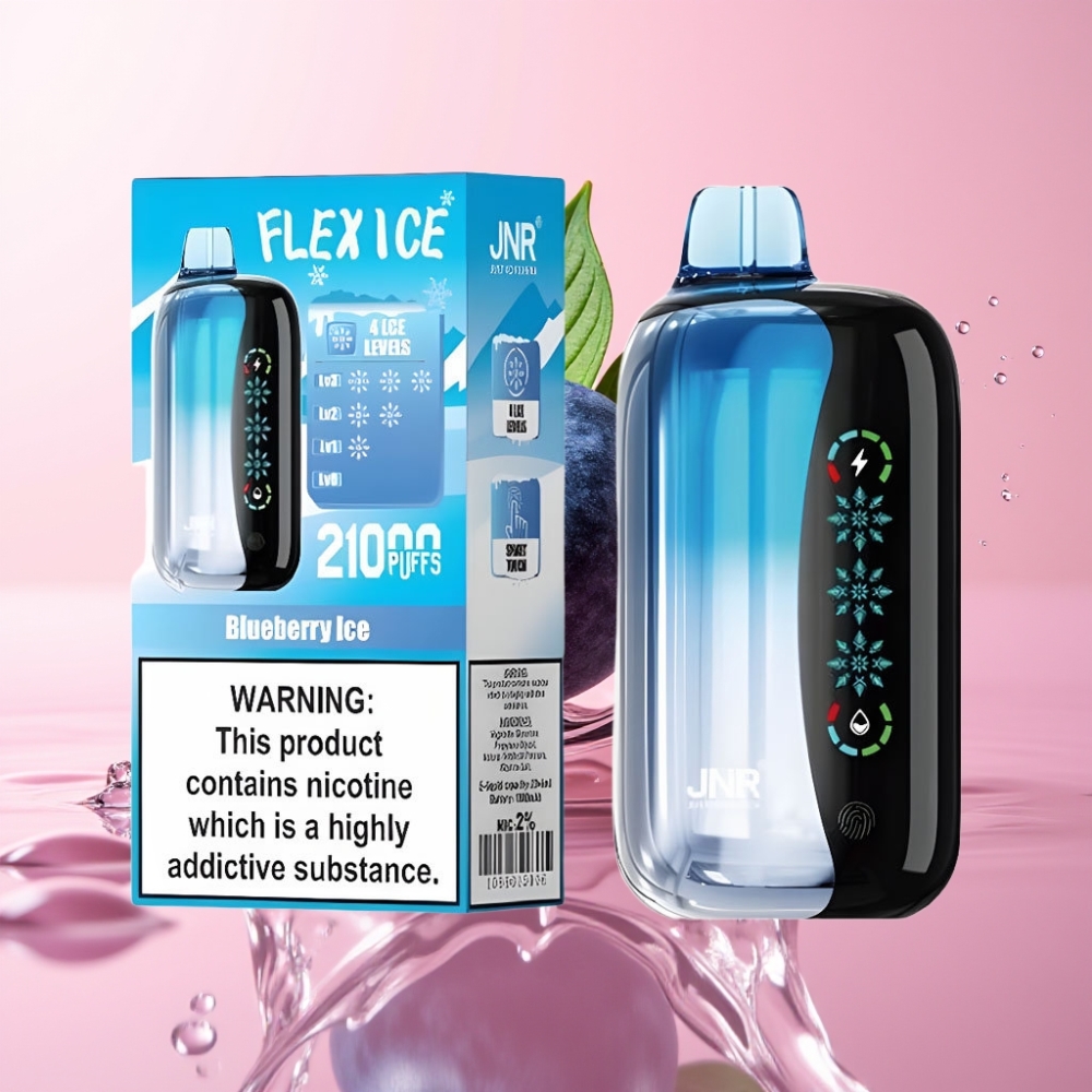 JNR Flex Ice 21000 Pufova Jednokratna Vape Borovnica Led s Ice Adjustable JNR Flex Ice 21000 Pufova Jednokratna Vape s Touch Screen