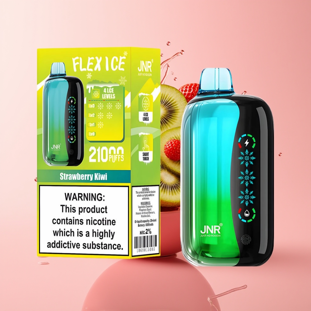 JNR Flex Ice 21000 Pufova Jednokratna Vape Jagoda-Kivi, 26ml, Ice Adjustable