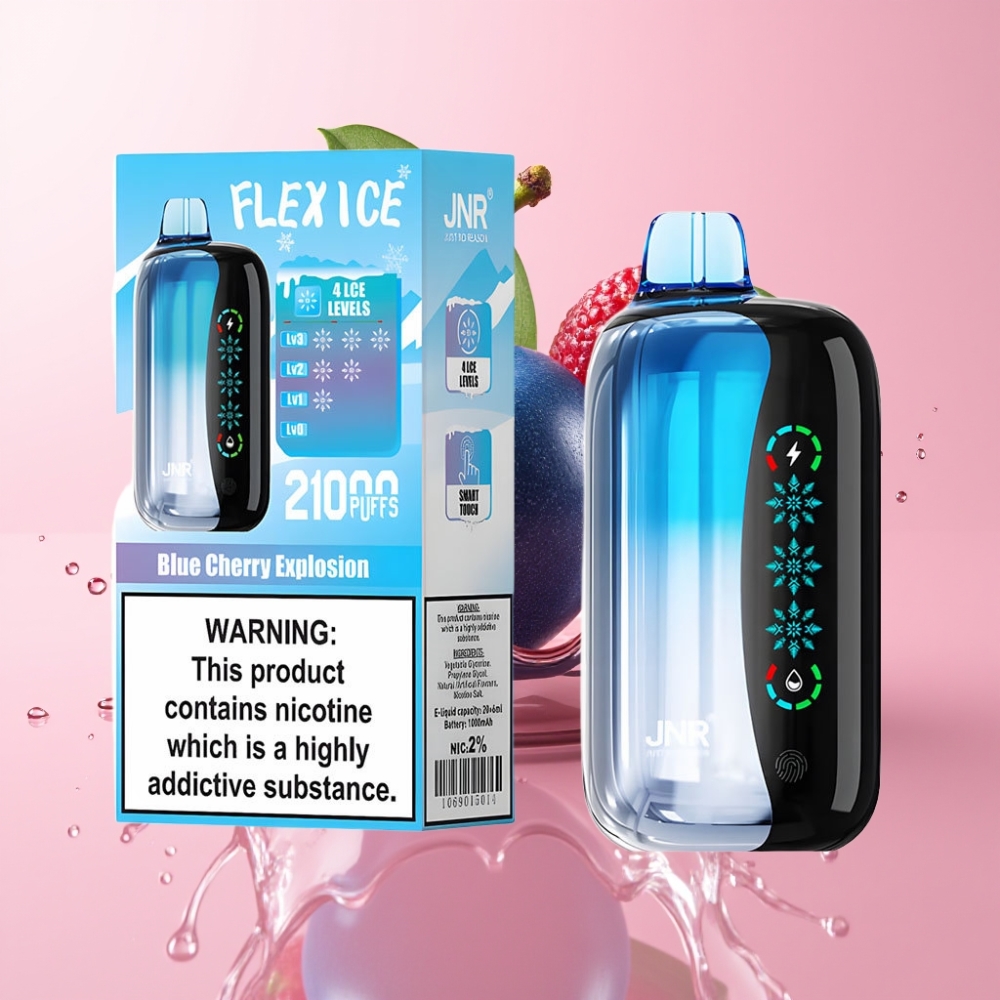 JNR Flex Ice 21000 Pufova Jednokratna Vape Plava Trešnja Eksplozija s Touch Screen JNR Flex Ice 21000 Pufova Jednokratna Vape s Ice Adjustable