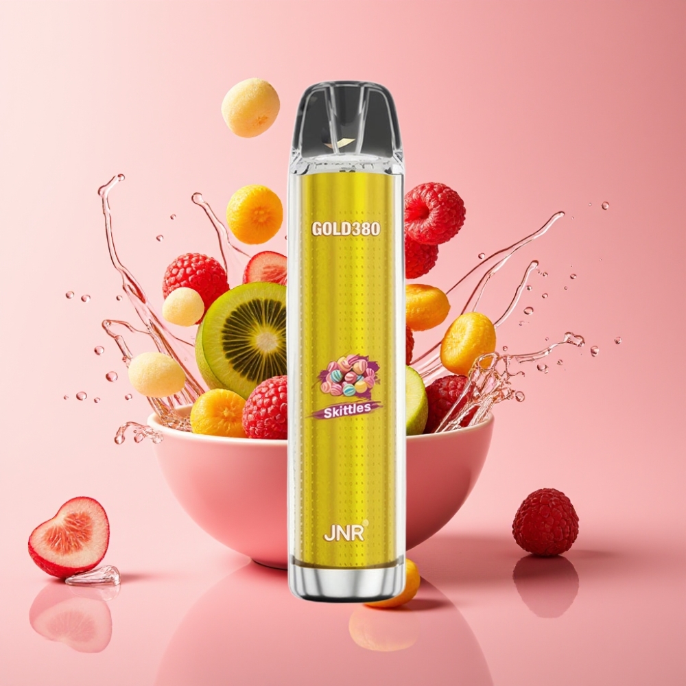 JNR Gold380 6000 Puffs Jednokratna Vape Skittles 13ml 5% JNR Gold380 6000 Puffs Jednokratna Vape 1500mAh 1.0ohm
