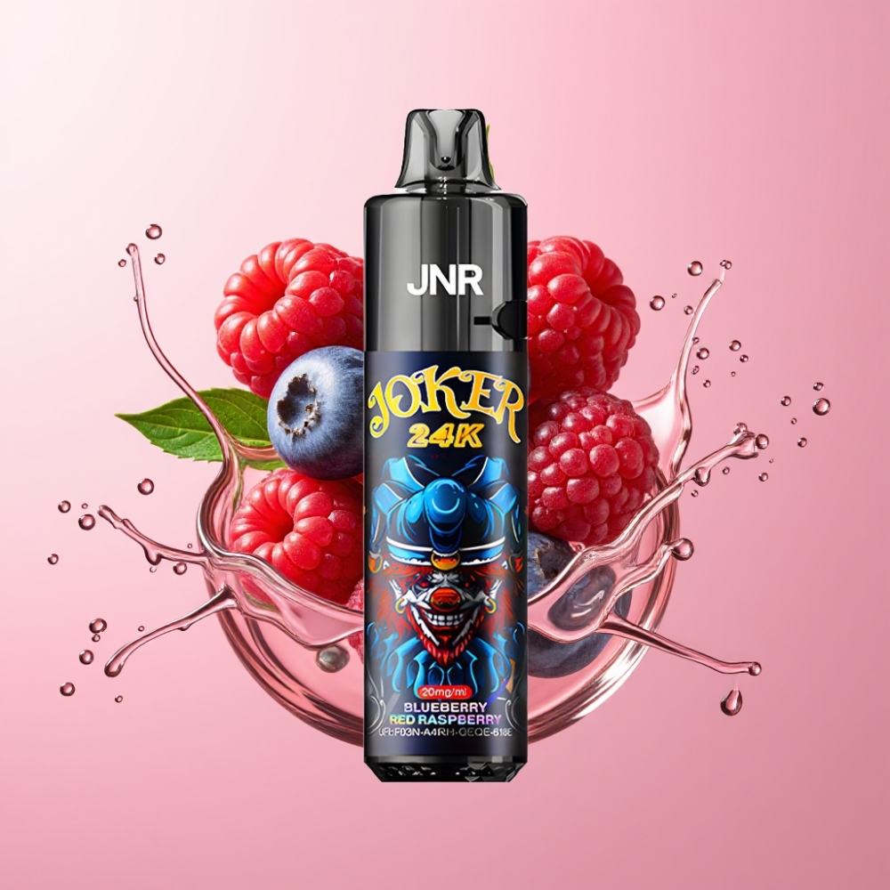 JNR Joker 24K Puffs Disposable Vape Borovnica Malina s 800mAh Baterijom
