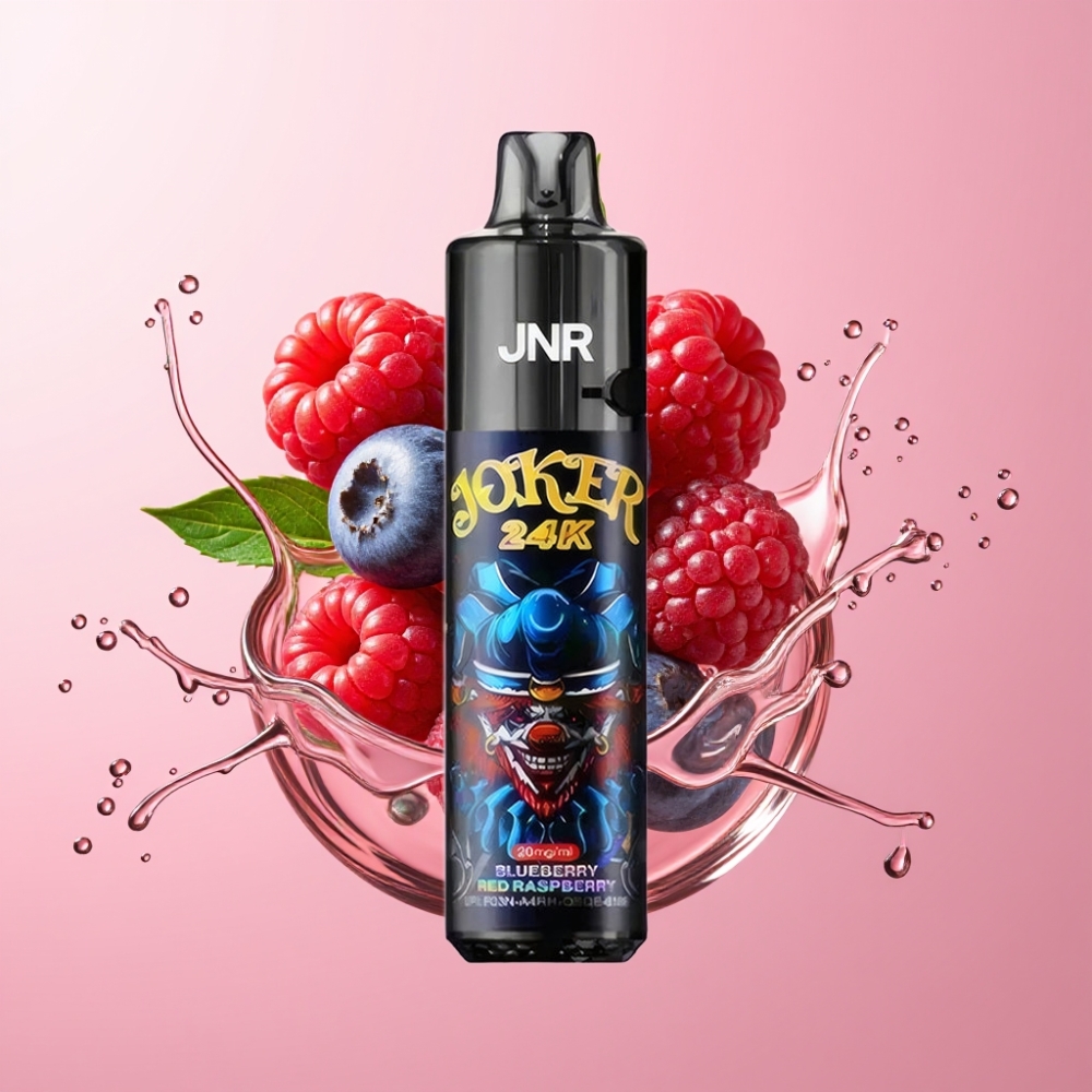 JNR Joker 24K Puffs Disposable Vape Borovnica Malina s 800mAh Baterijom